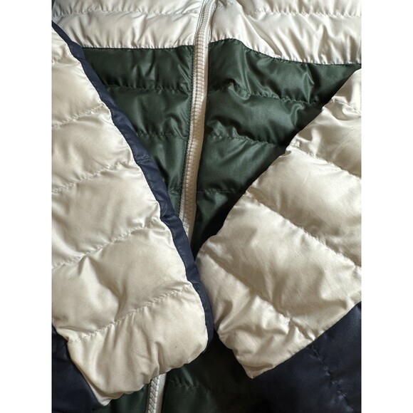 Nike Bubble Puffer Nylon Jacket Coat Heavy Green White Blue Nylon Medium Men - Picture 7 of 11